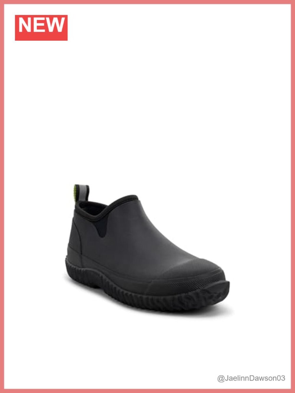 Waterproof Cold Weather Neoprene Slip-On Ankle Rain Boots with Fleece Lining